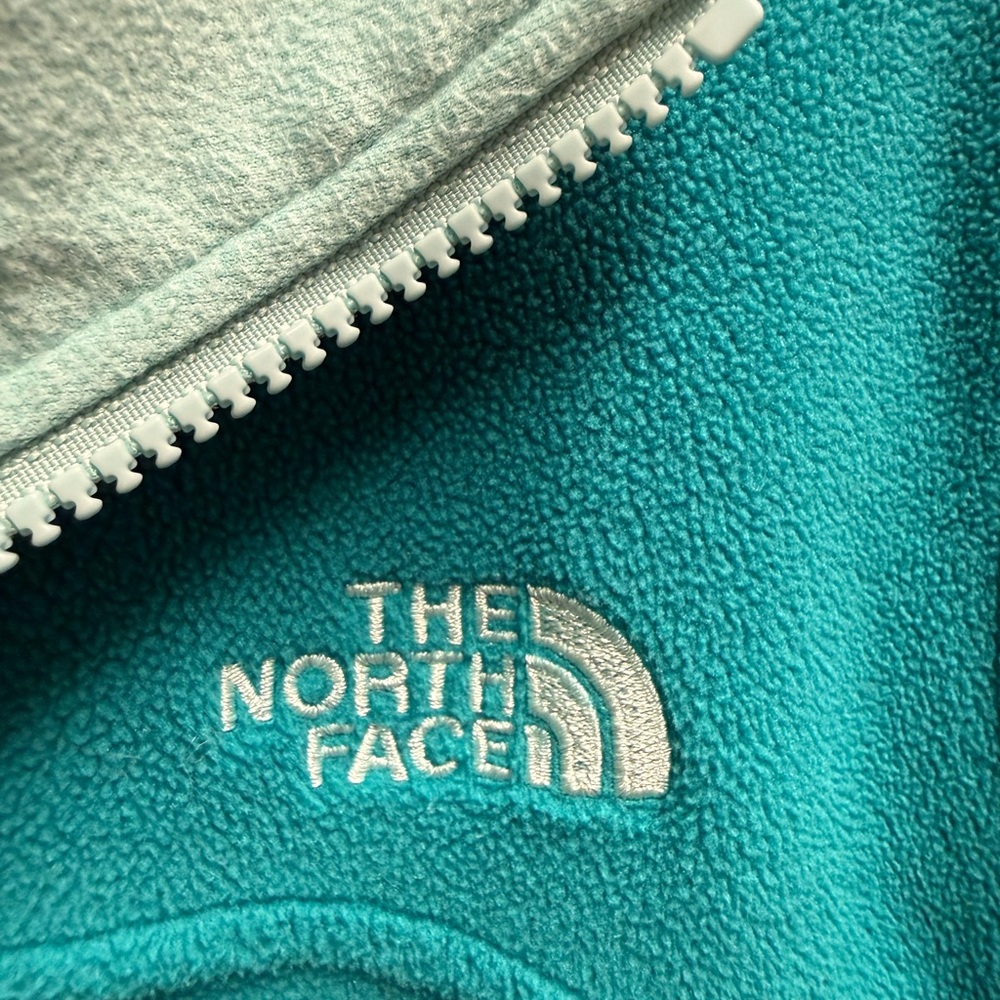 Women's The North Face Full-Zip Soft Fleece Jacket Teal Green Size Small EUC - Picture 3 of 11